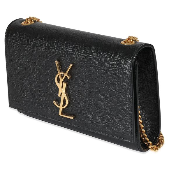 Saint Laurent Black Grain De Poudre Small Monogram Kate Bag - Picture 2 of 8